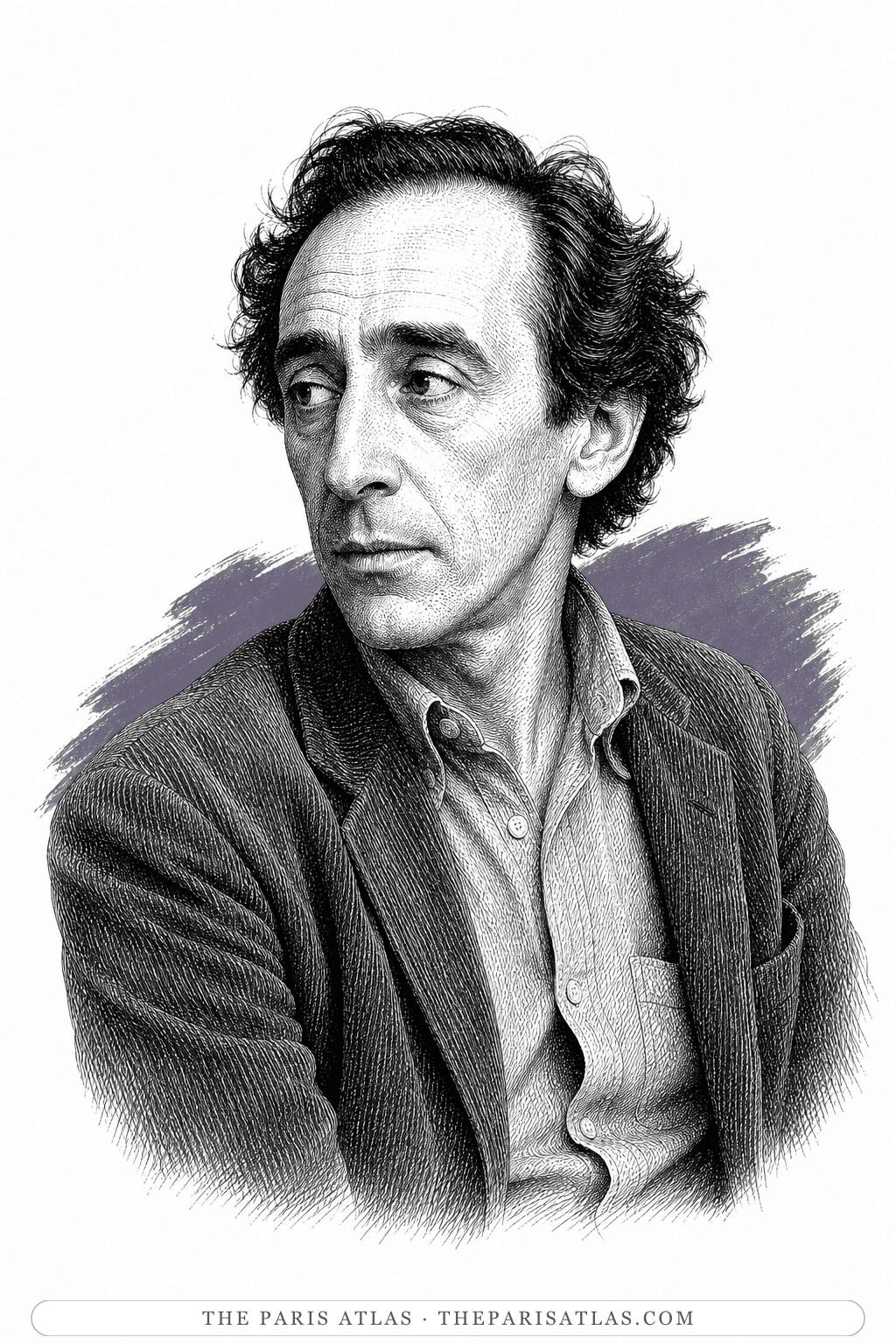 Illustrated portrait of Harold Norse