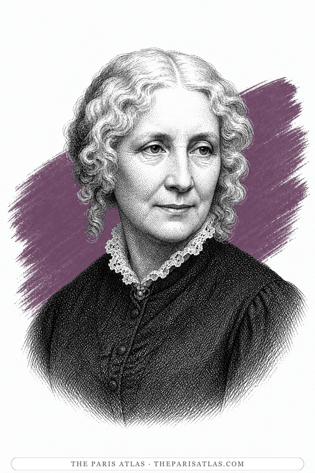 Illustrated portrait of Harriet Beecher Stowe