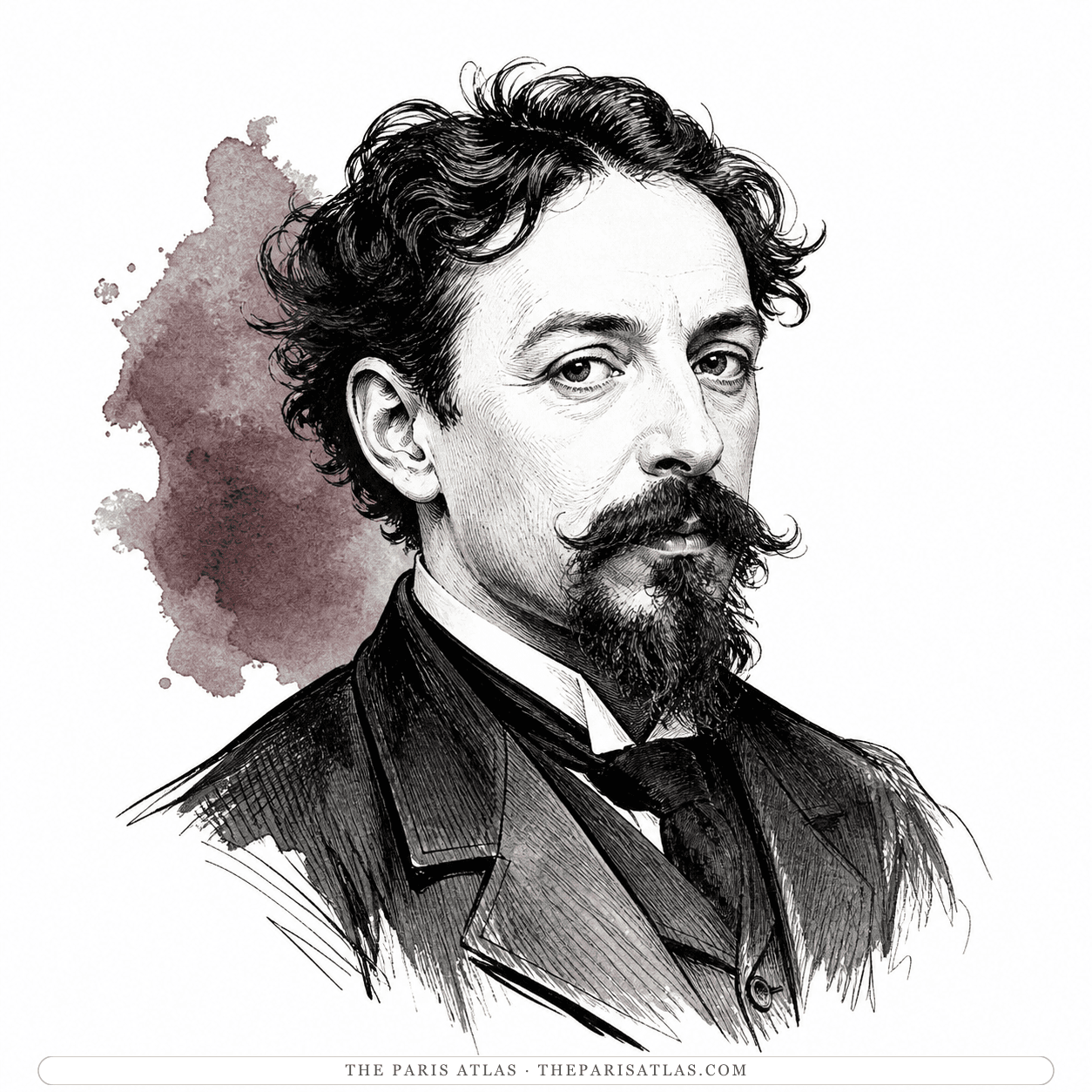 Ink illustration of Caran d'Ache