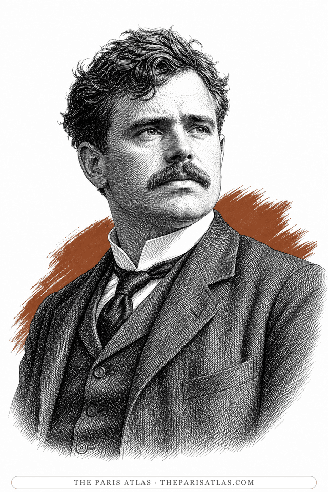 Illustrated portrait of Jack London
