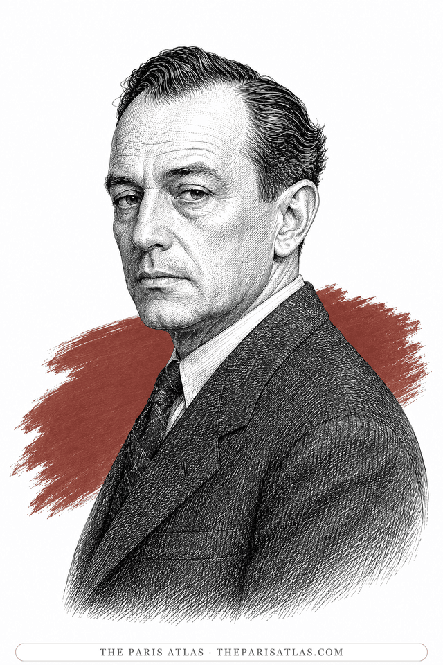Illustrated portrait of James M. Cain