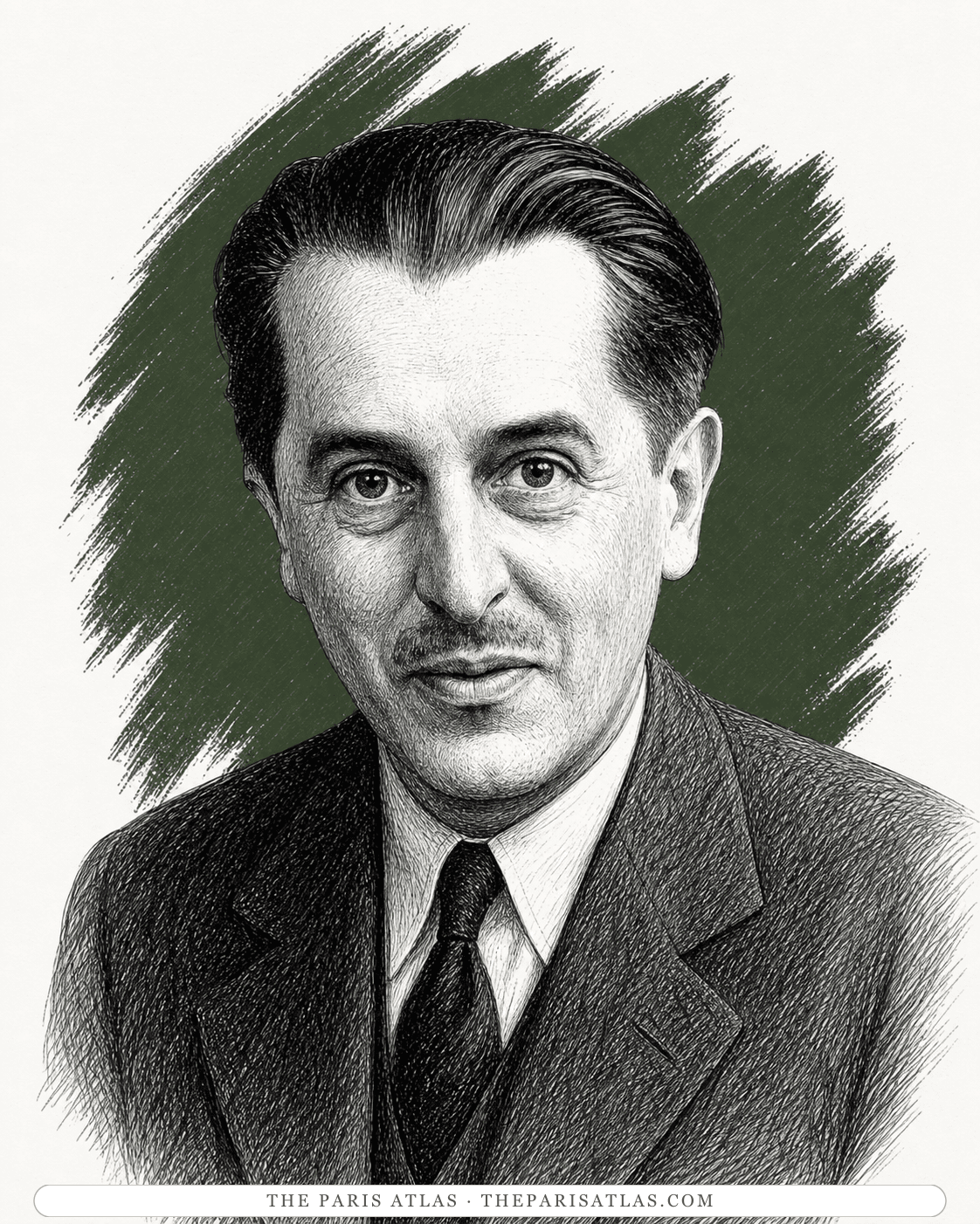 Illustrated portrait of Jean Paulhan