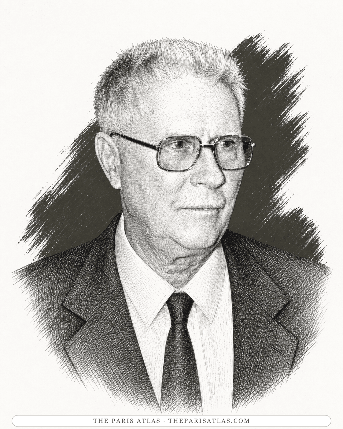 Illustrated portrait of Jean Prouvé