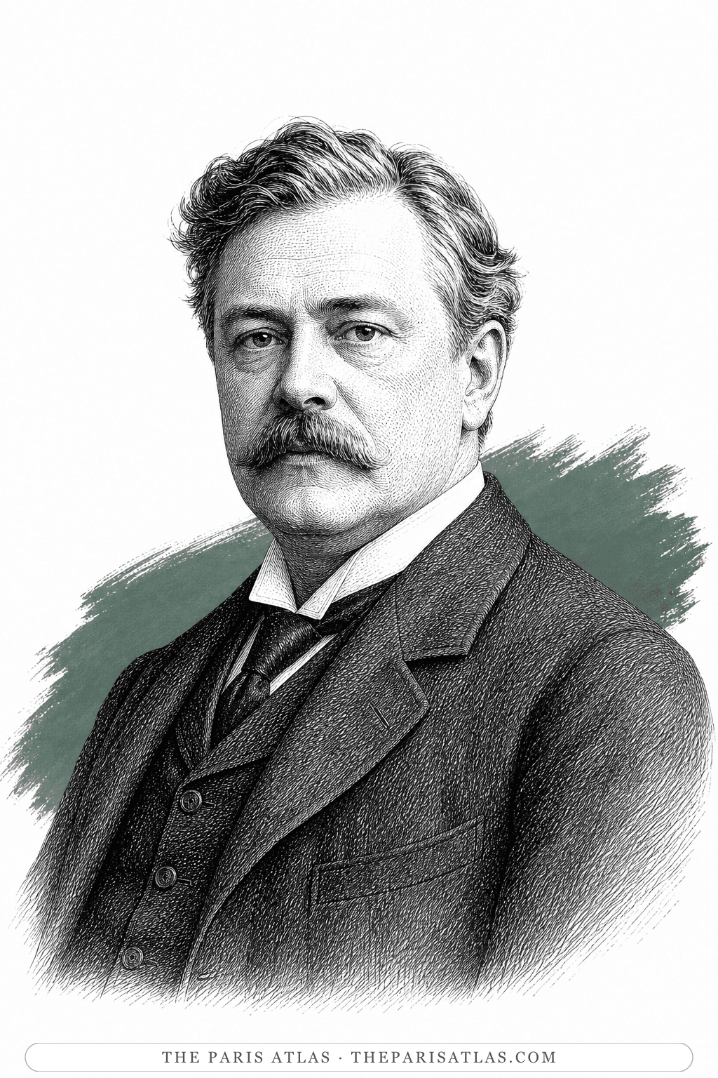 Illustrated portrait of Johan Bojer