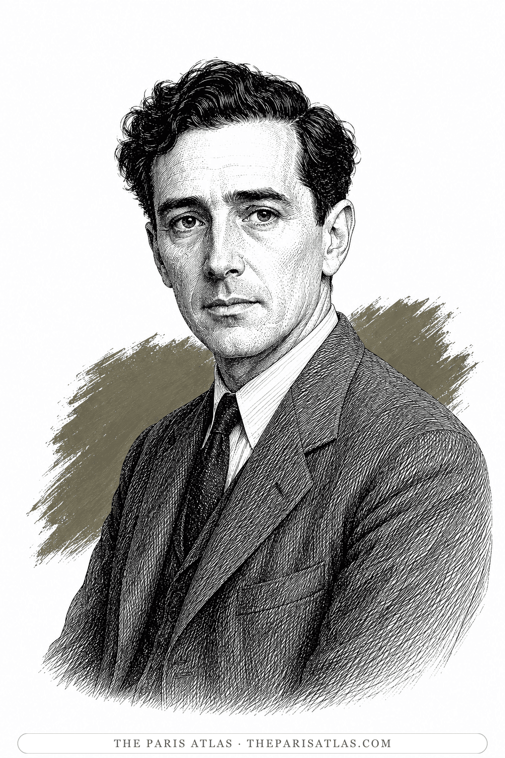 Illustrated portrait of John Clellon Holmes