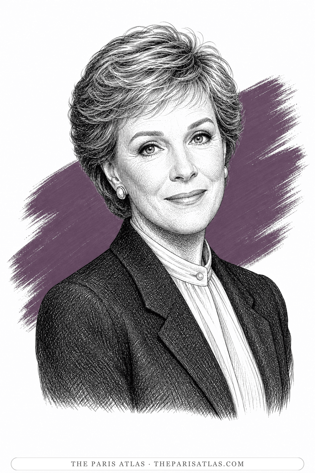 Illustrated portrait of Julie Andrews