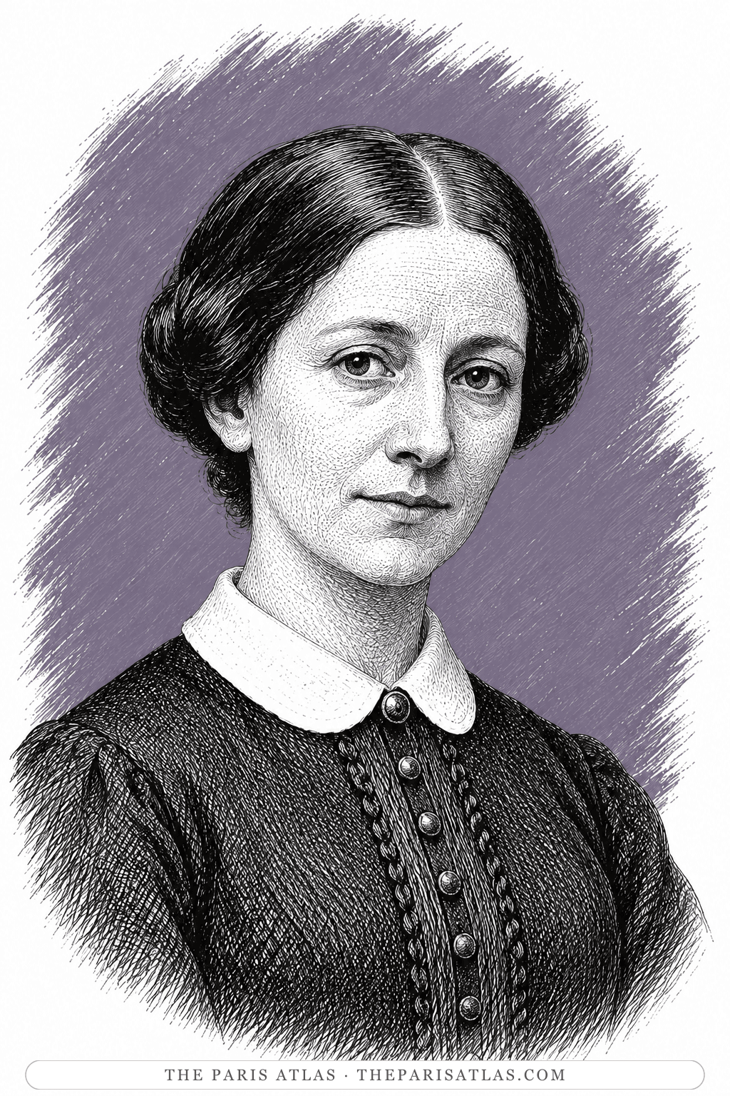 Illustrated portrait of Juliette Bonheur