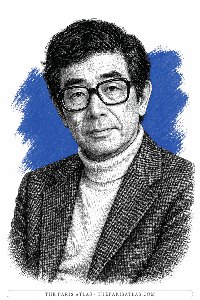 Illustrated portrait of Kōbō Abe