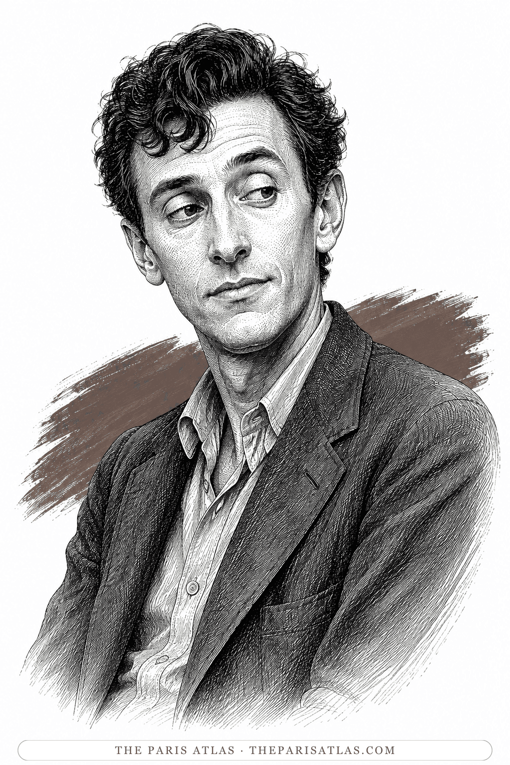 Illustrated portrait of Larry Rivers