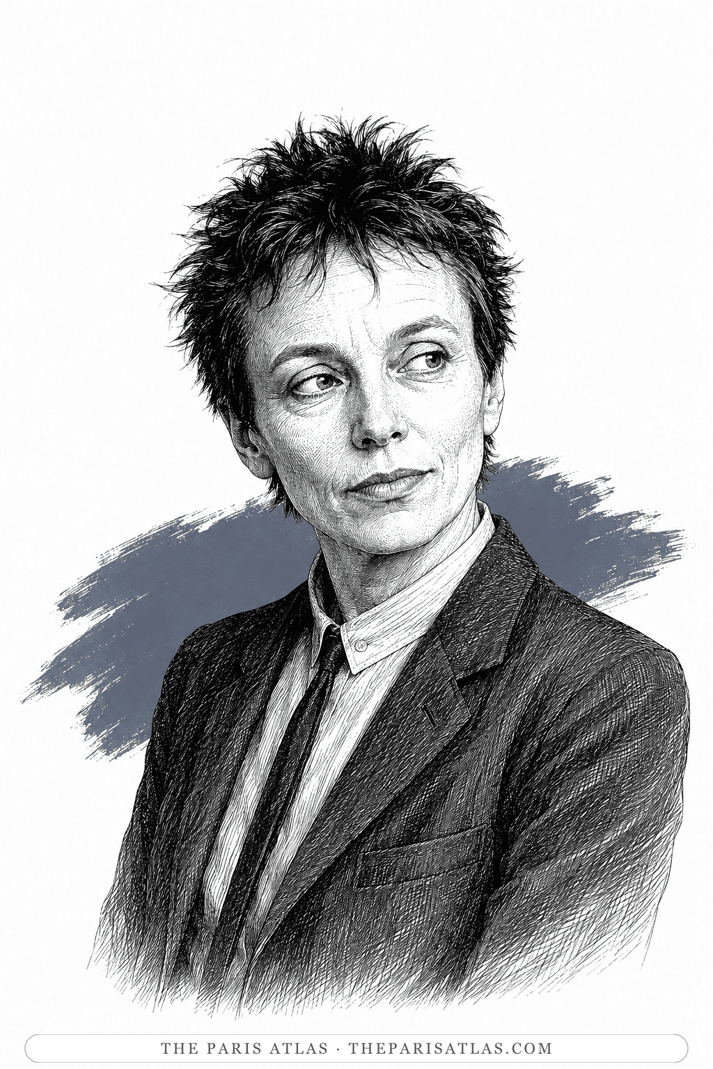 Illustrated portrait of Laurie Anderson