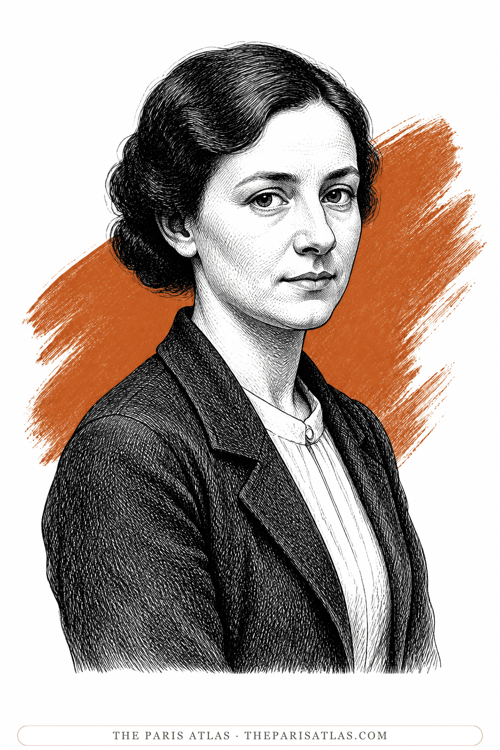 Illustrated portrait of Marguerite Renoir