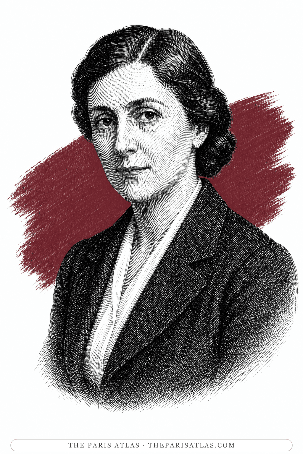 Illustrated portrait of Marie Canavaggia
