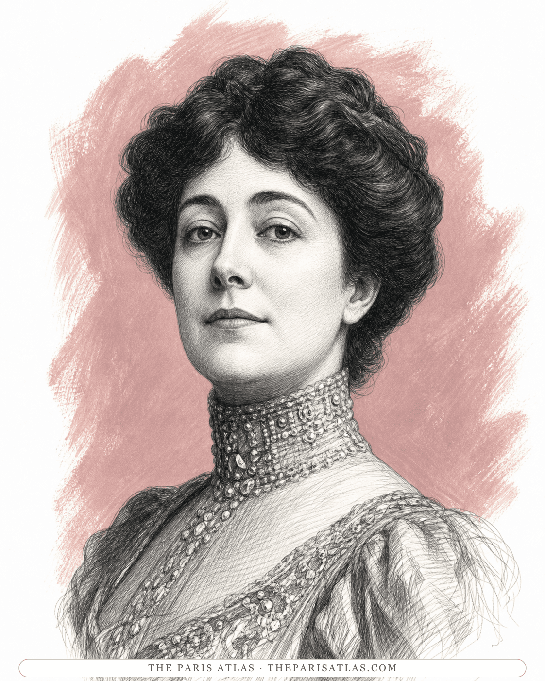Illustrated portrait of Mary Garden