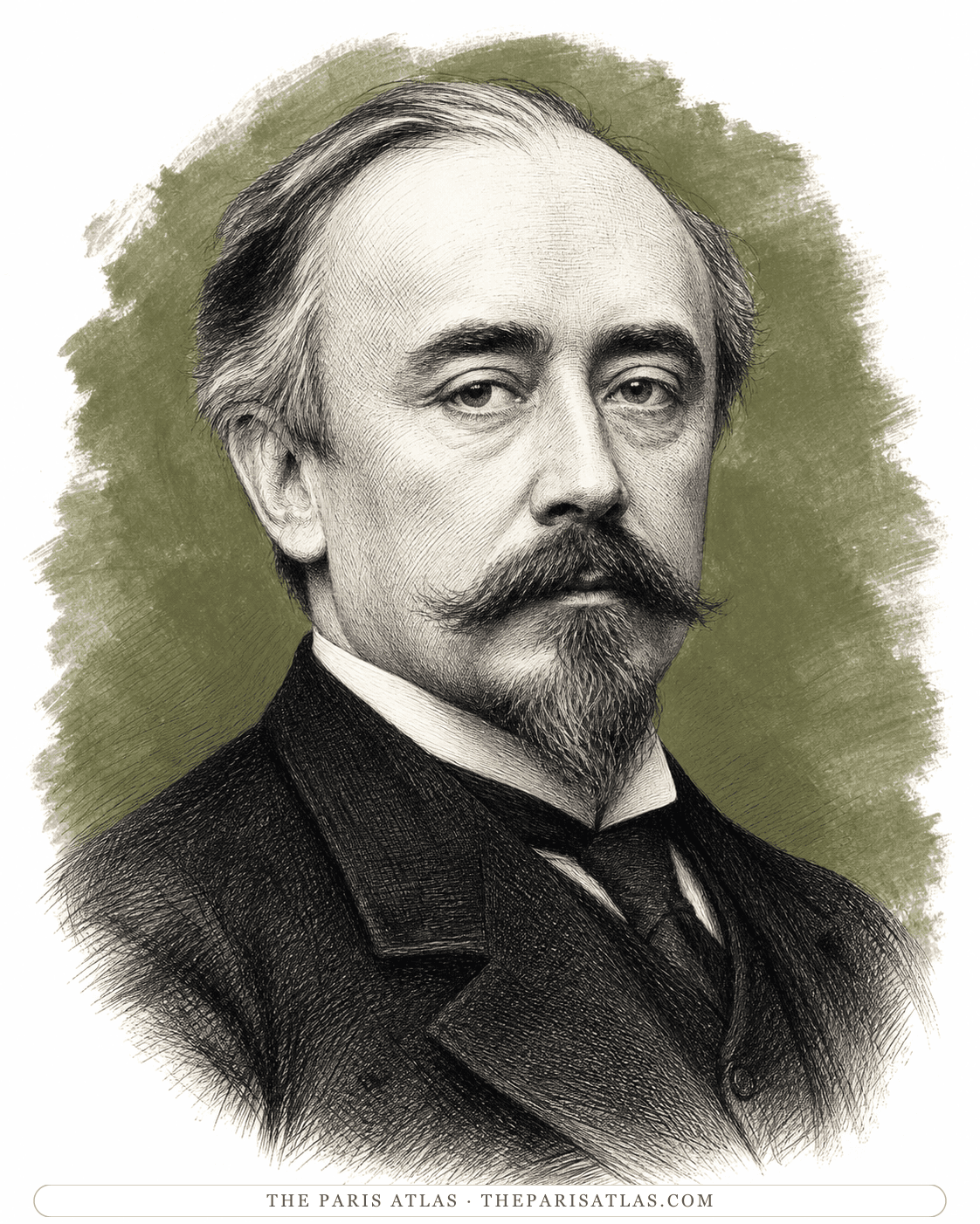 Illustrated portrait of Maurice Maeterlinck