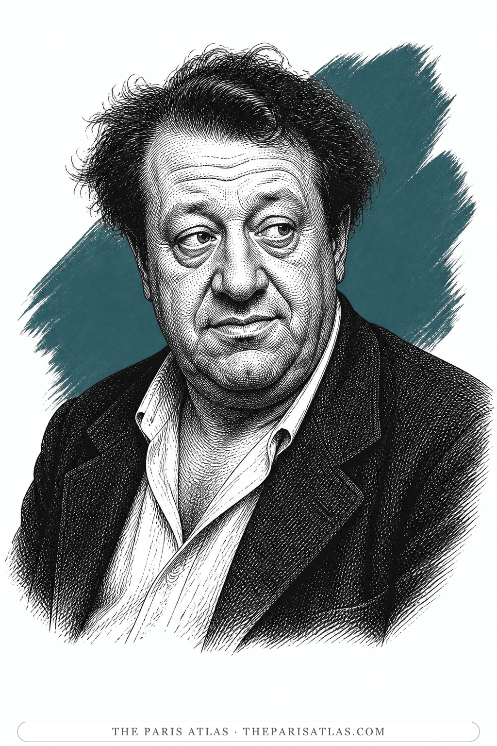 Illustrated portrait of Michel Simon
