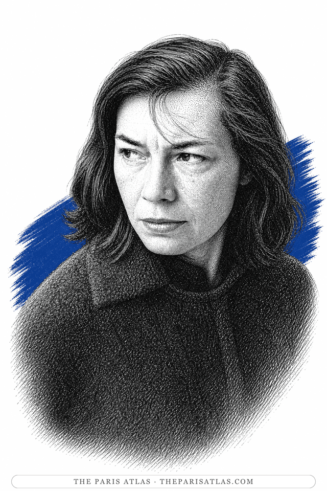 Illustrated portrait of Patricia Highsmith