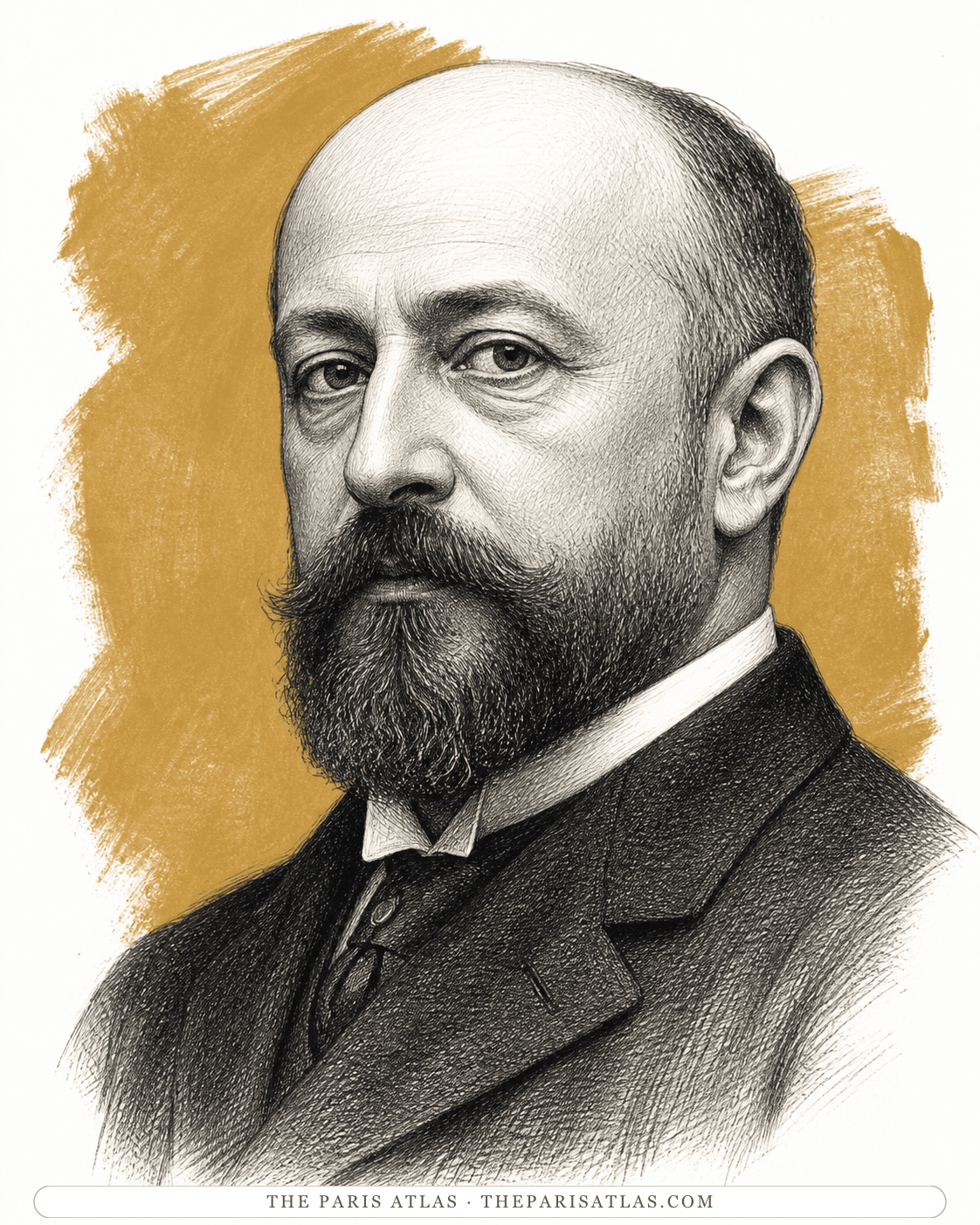 Illustrated portrait of Paul Dukas