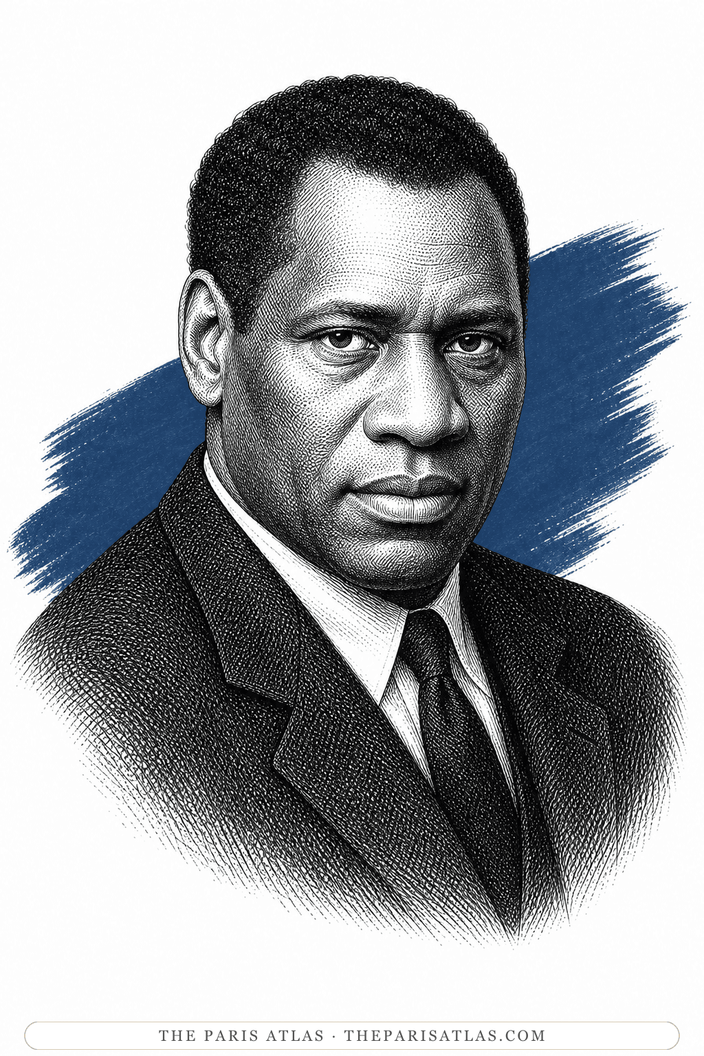 Illustrated portrait of Paul Robeson