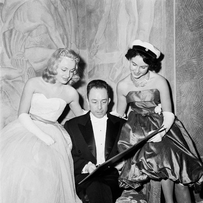 Albert Camus photographed in Stockholm in December 1957