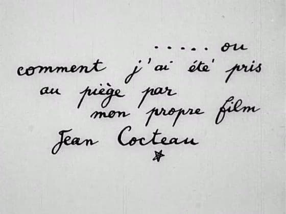 Handwritten title card from The Blood of a Poet, reading The poet's own film