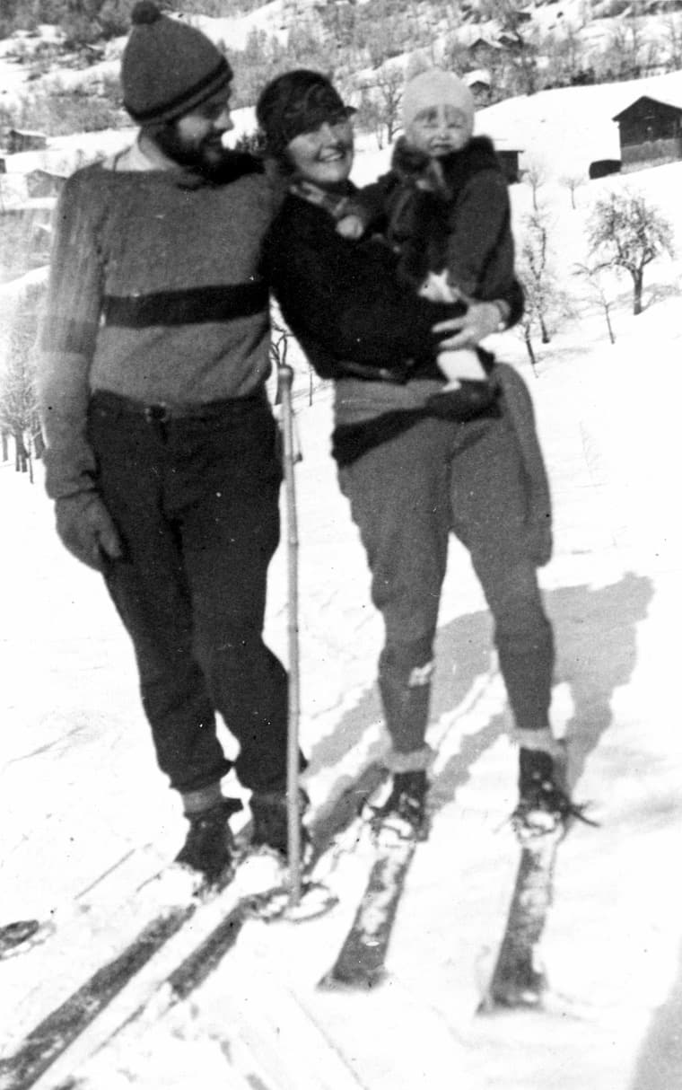 The Hemingway family at Schruns, Austria, 1925