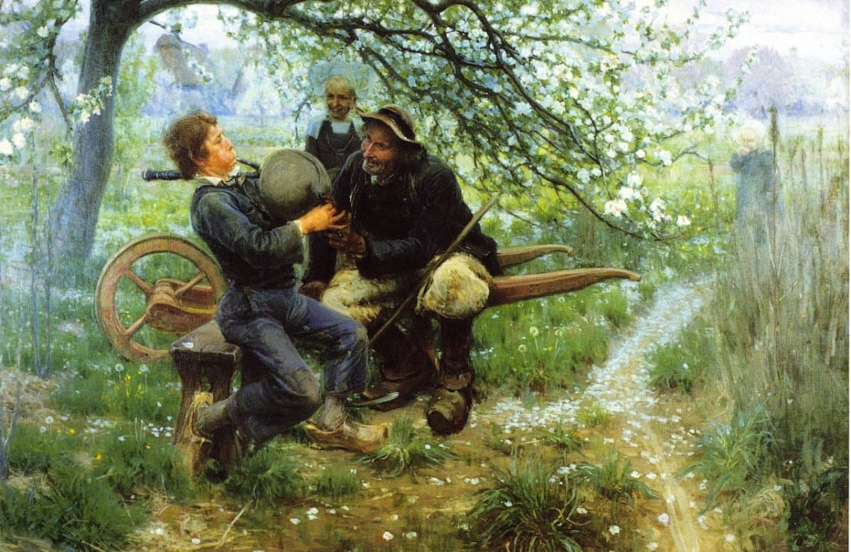 Henry Ossawa Tanner's 1892 painting The Bagpipe Lesson
