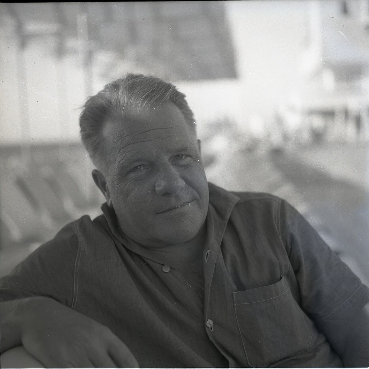 Lawrence Durrell photographed by Boris Carmi, October 1962.