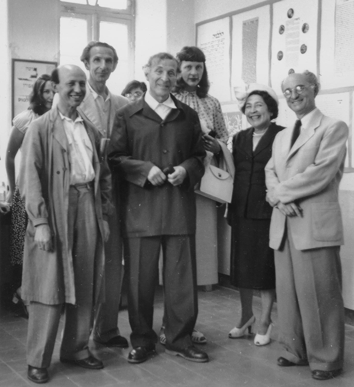 Marc Chagall photographed at the Bezalel academy in Jerusalem in 1951