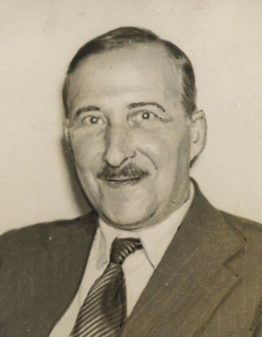 Stefan Zweig photographed in middle age, in a suit and tie