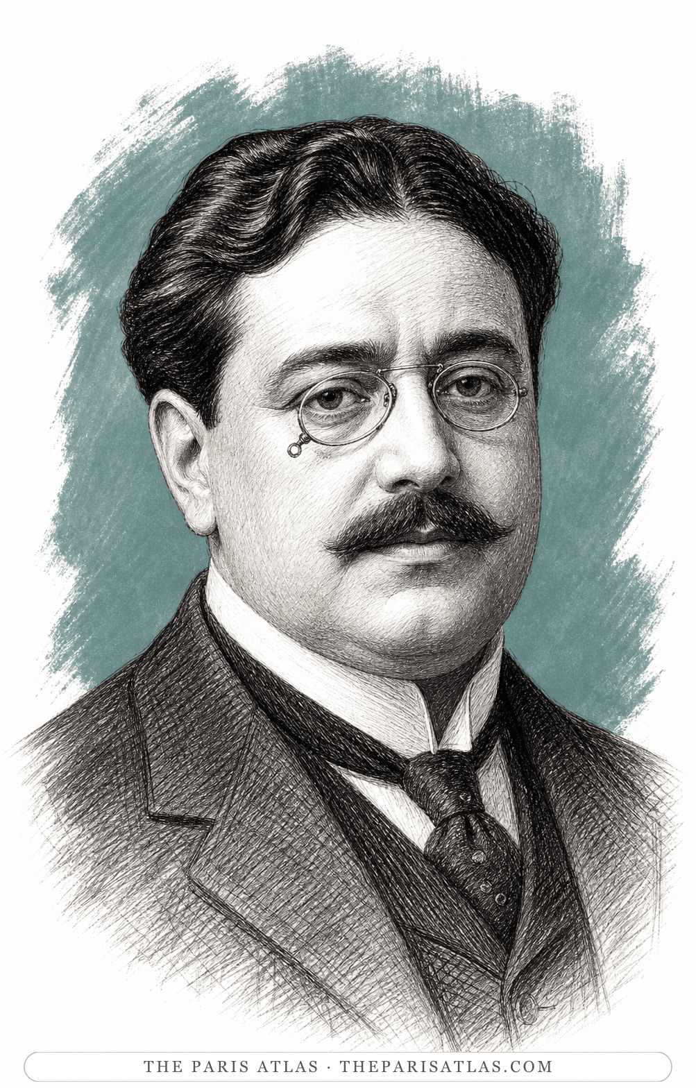 Illustrated portrait of Ricardo Viñes