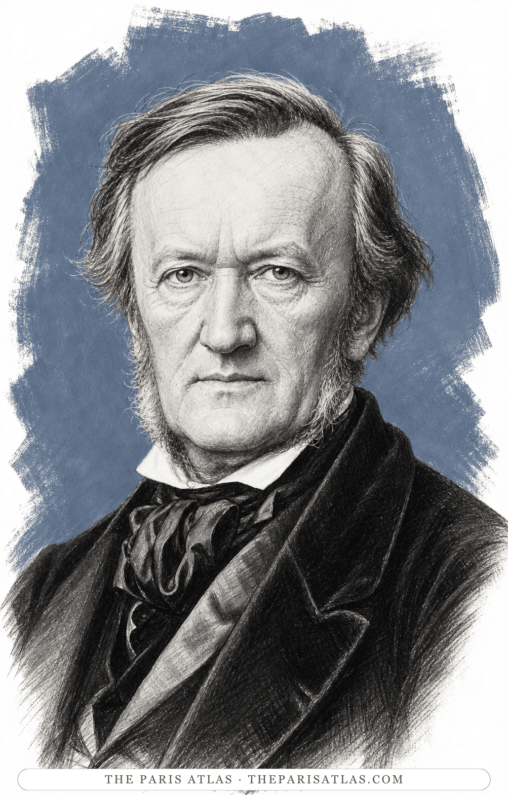 Illustrated portrait of Richard Wagner
