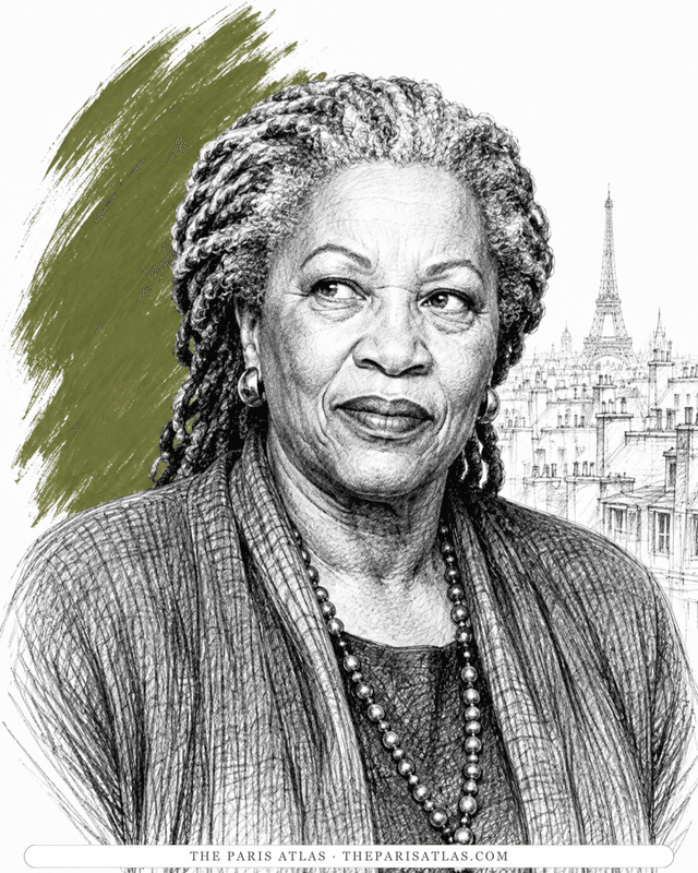 Illustrated portrait of Toni Morrison