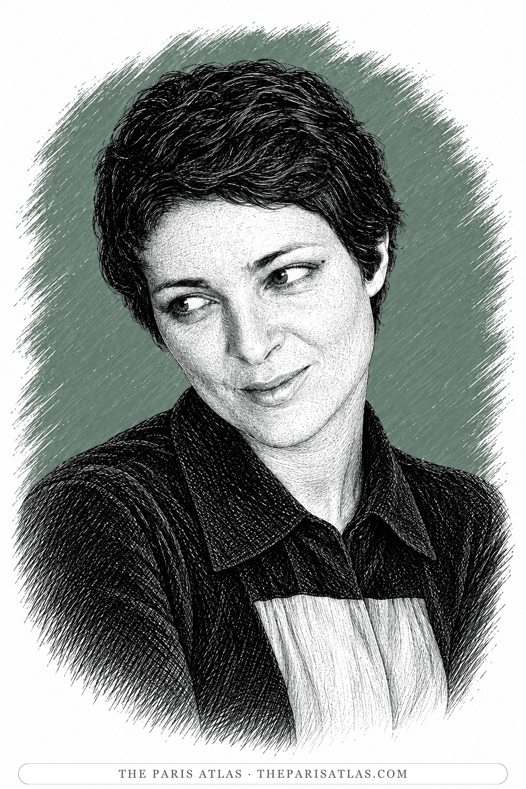 Illustrated portrait of Věra Kundera