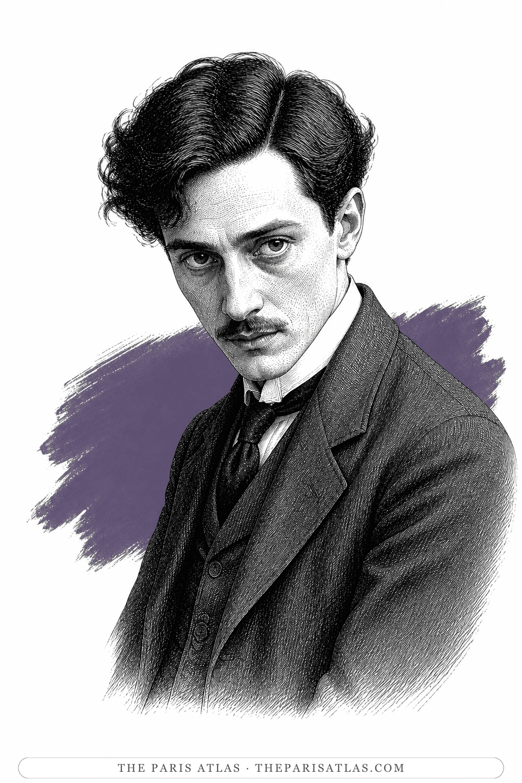 Illustrated portrait of Victor Neuburg