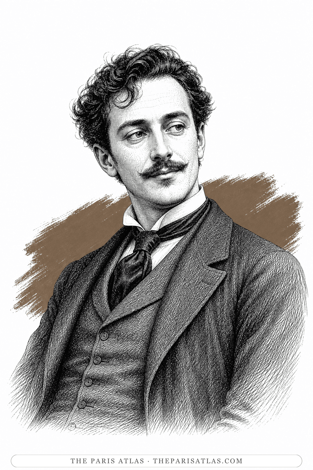 Illustrated portrait of Willy Gretor