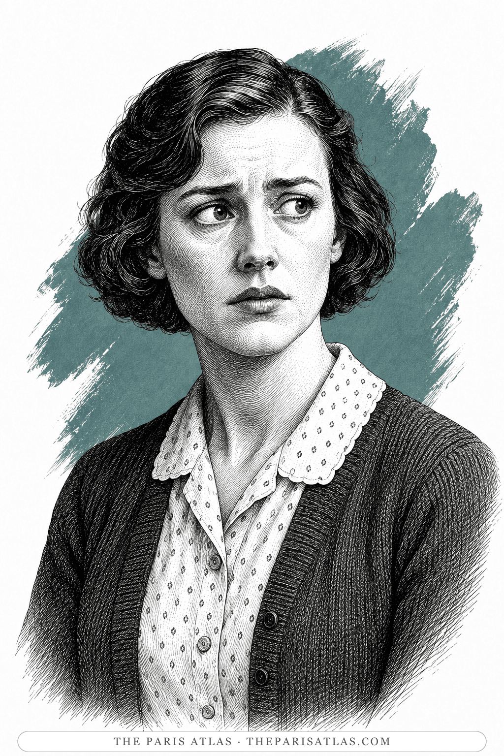 Illustrated portrait of Vera Claythorne