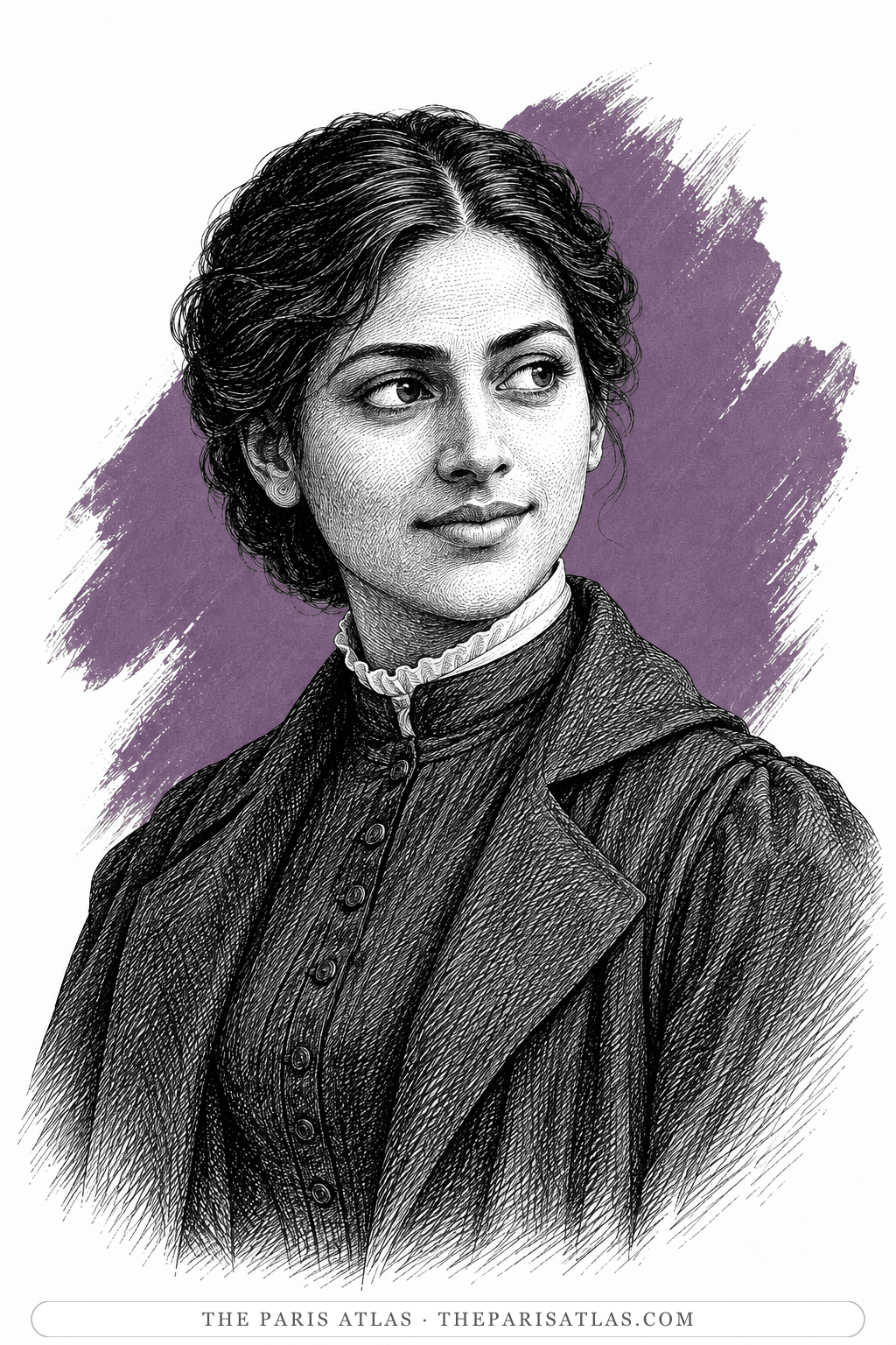 Illustrated portrait of Aouda
