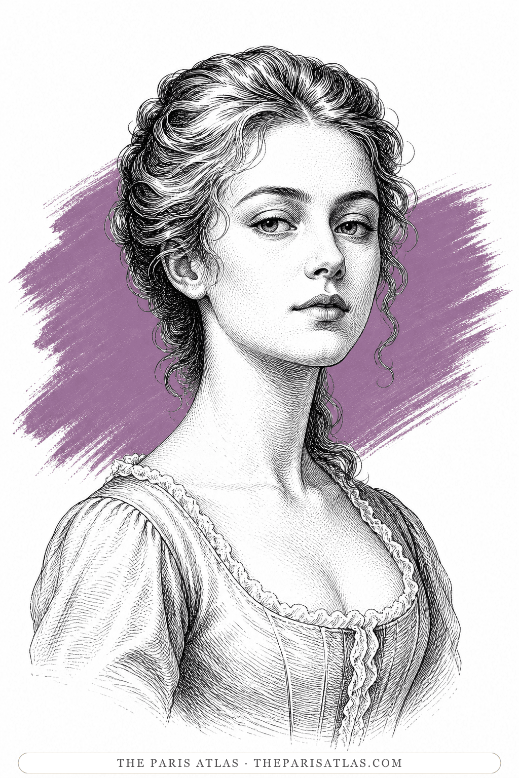 Illustrated portrait of Évelyne