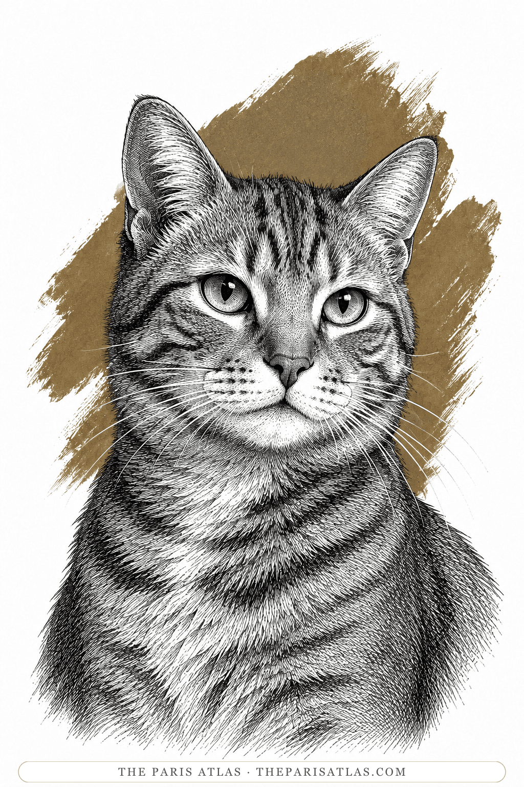 Illustrated portrait of The cat