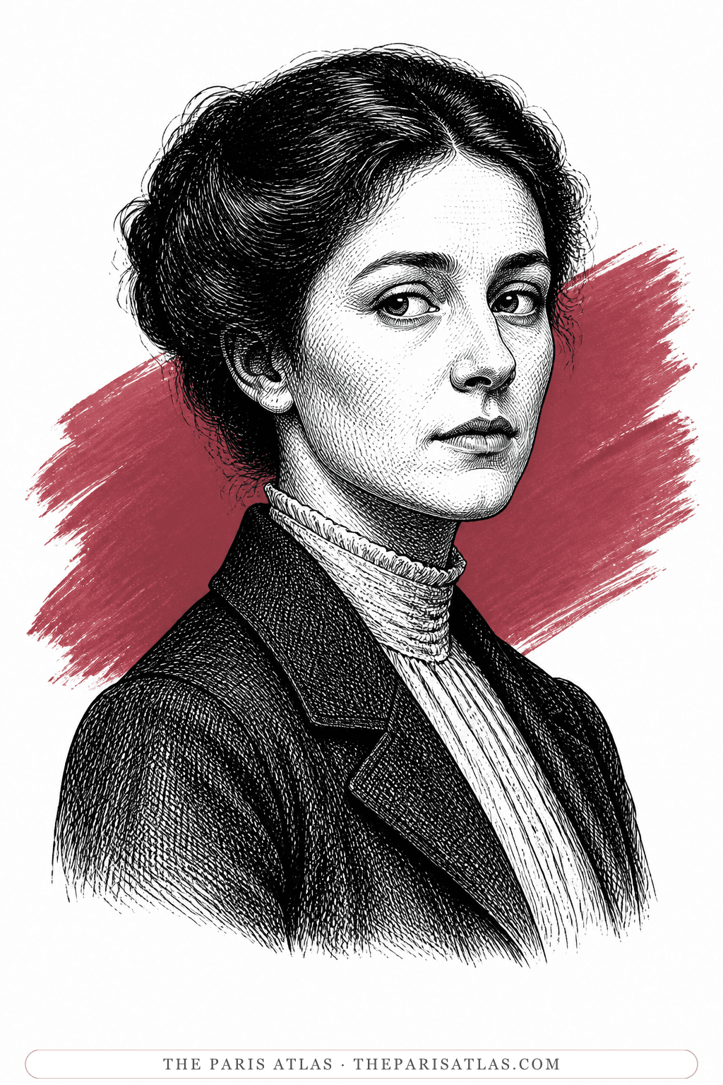 Illustrated portrait of Delphine