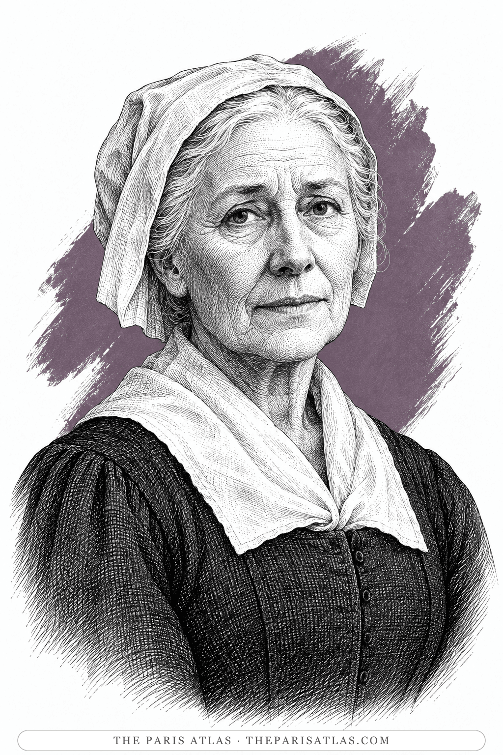 Illustrated portrait of Rebecca Nurse