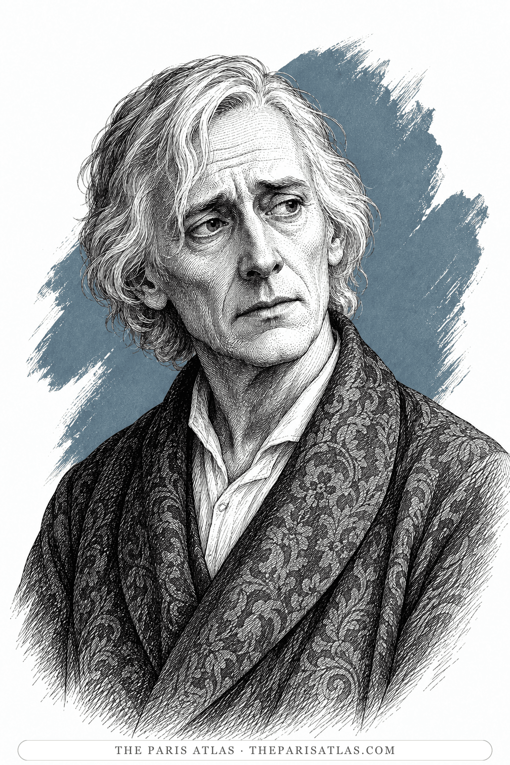 Illustrated portrait of Clifford Pyncheon