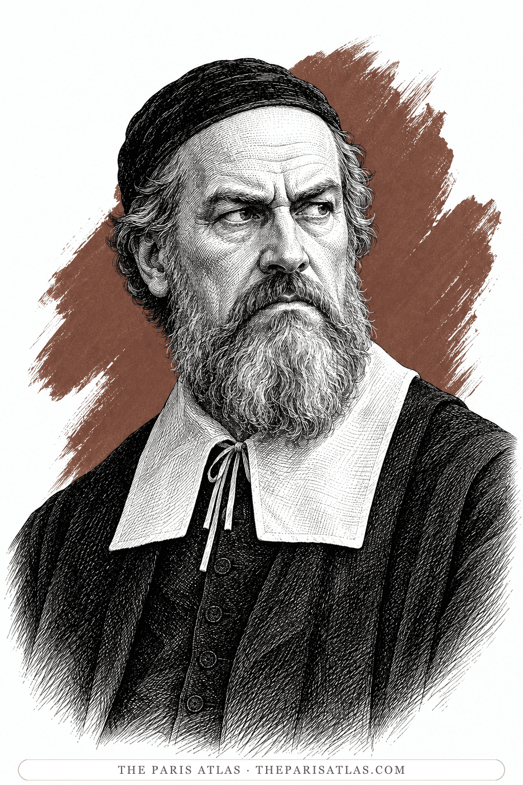 Illustrated portrait of Colonel Pyncheon