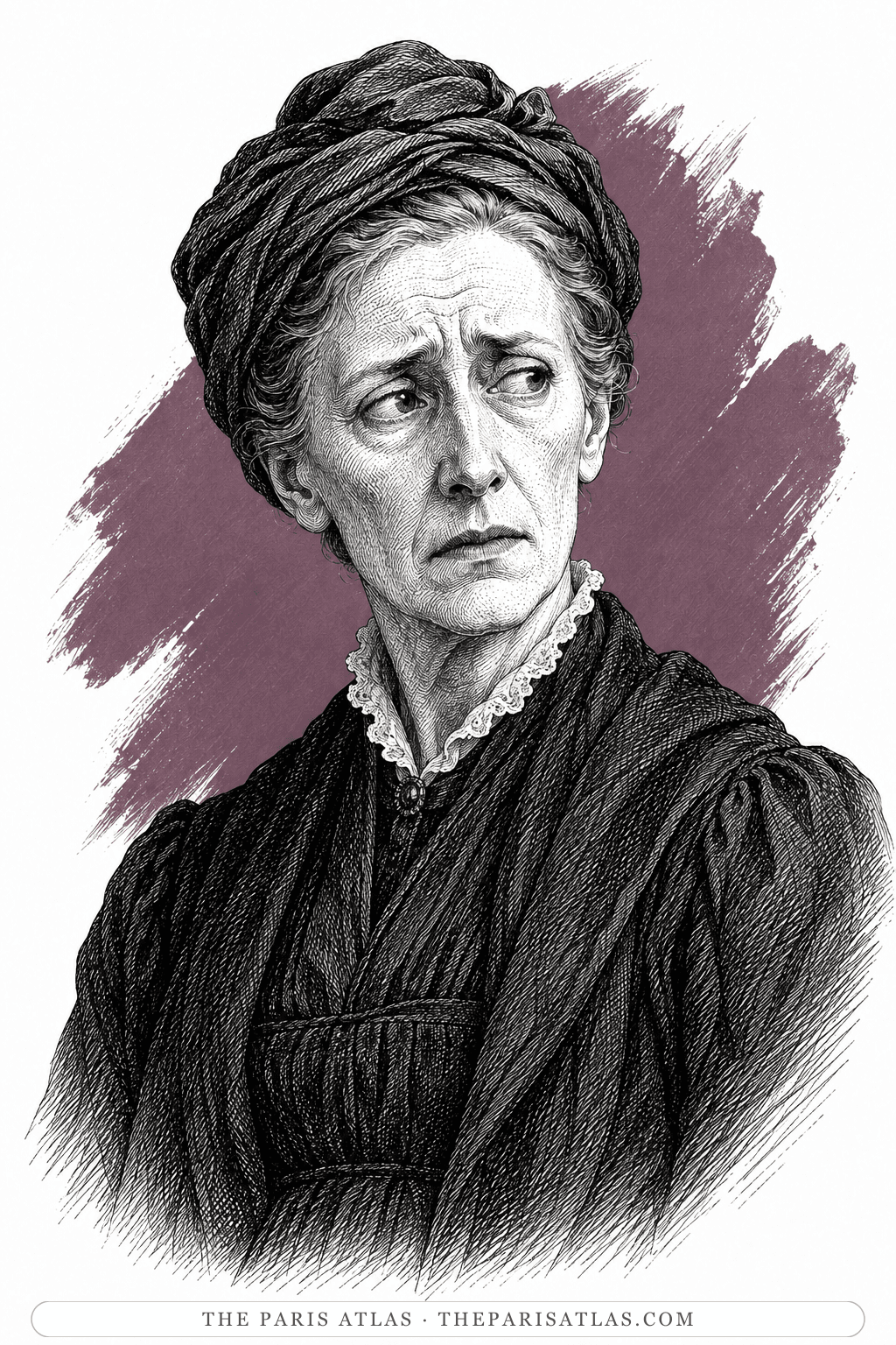 Illustrated portrait of Hepzibah Pyncheon