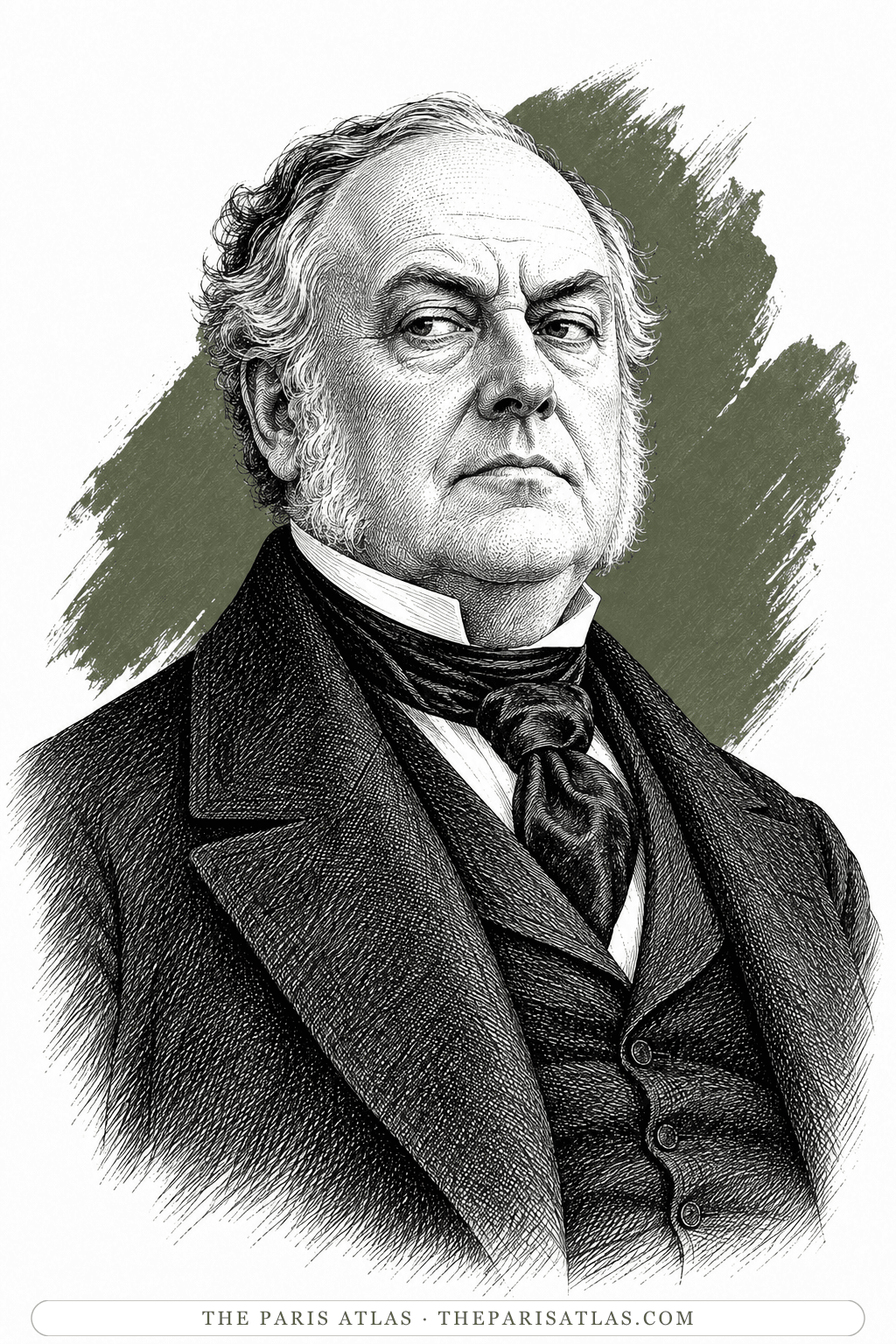 Illustrated portrait of Judge Jaffrey Pyncheon