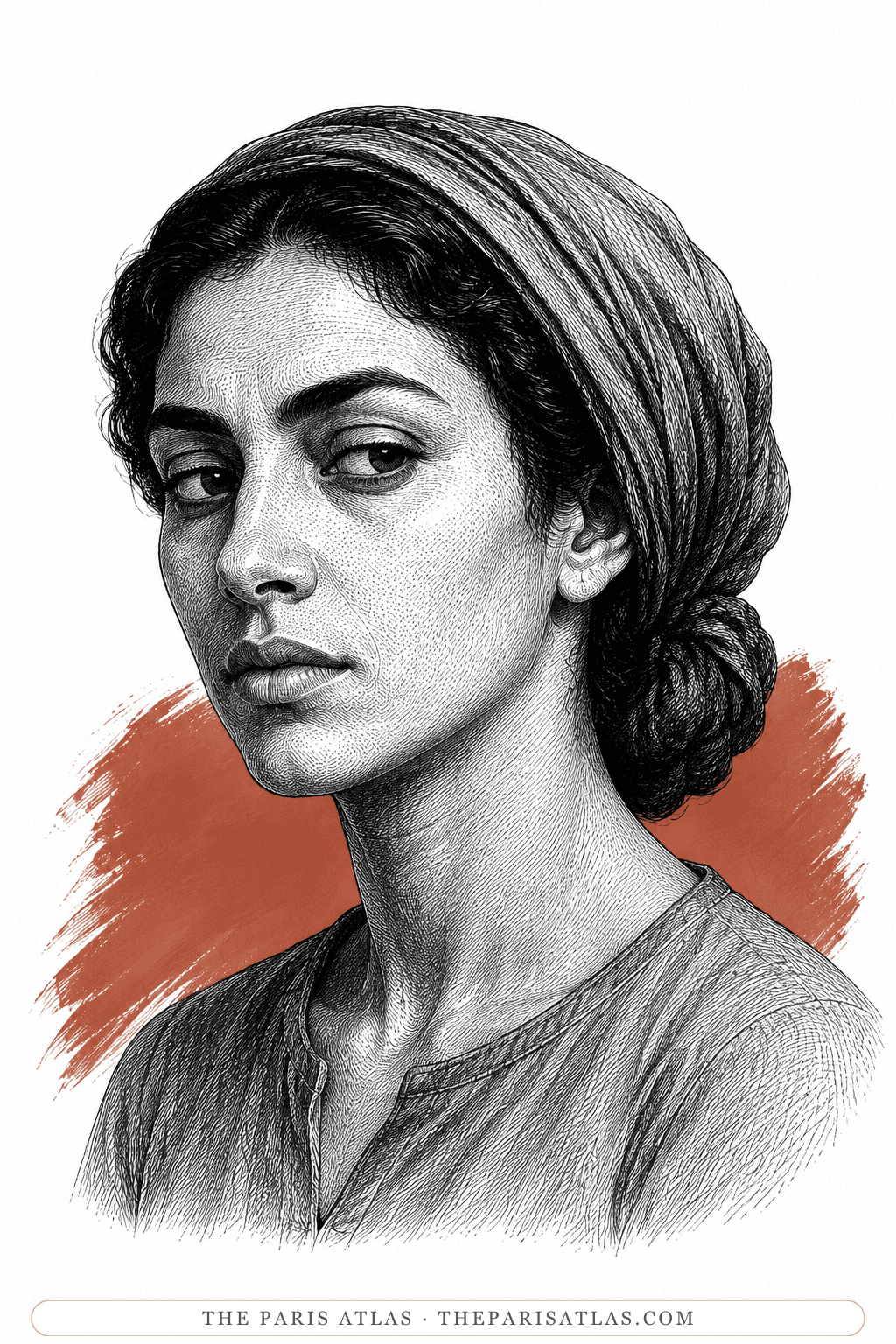 Illustrated portrait of Mahrnia