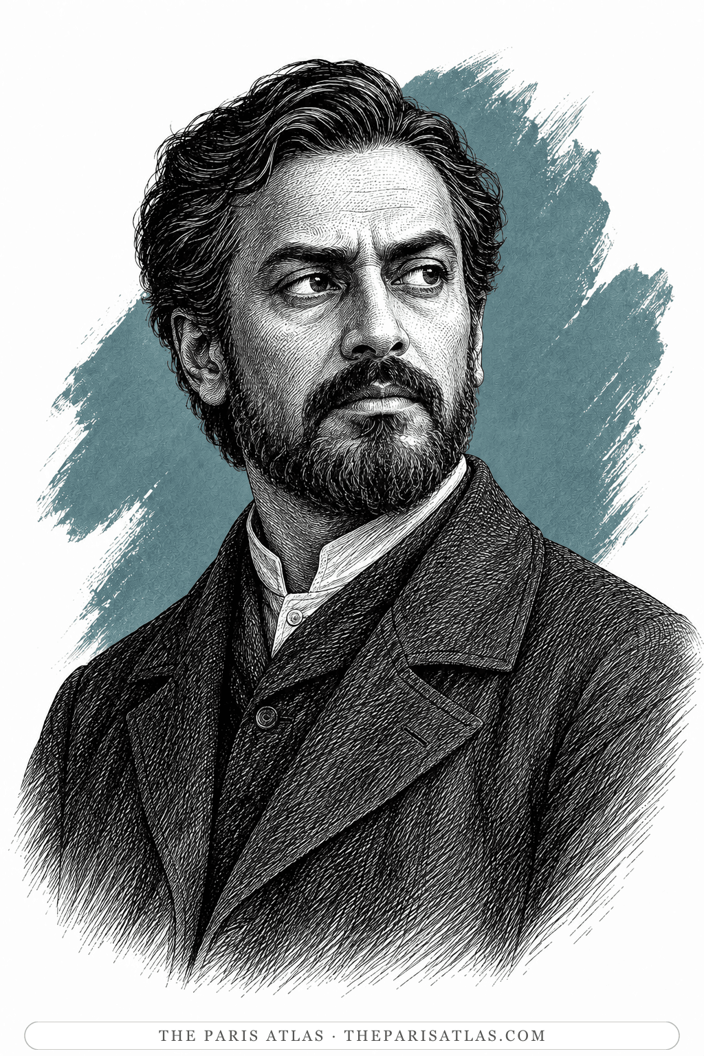 Illustrated portrait of Captain Nemo