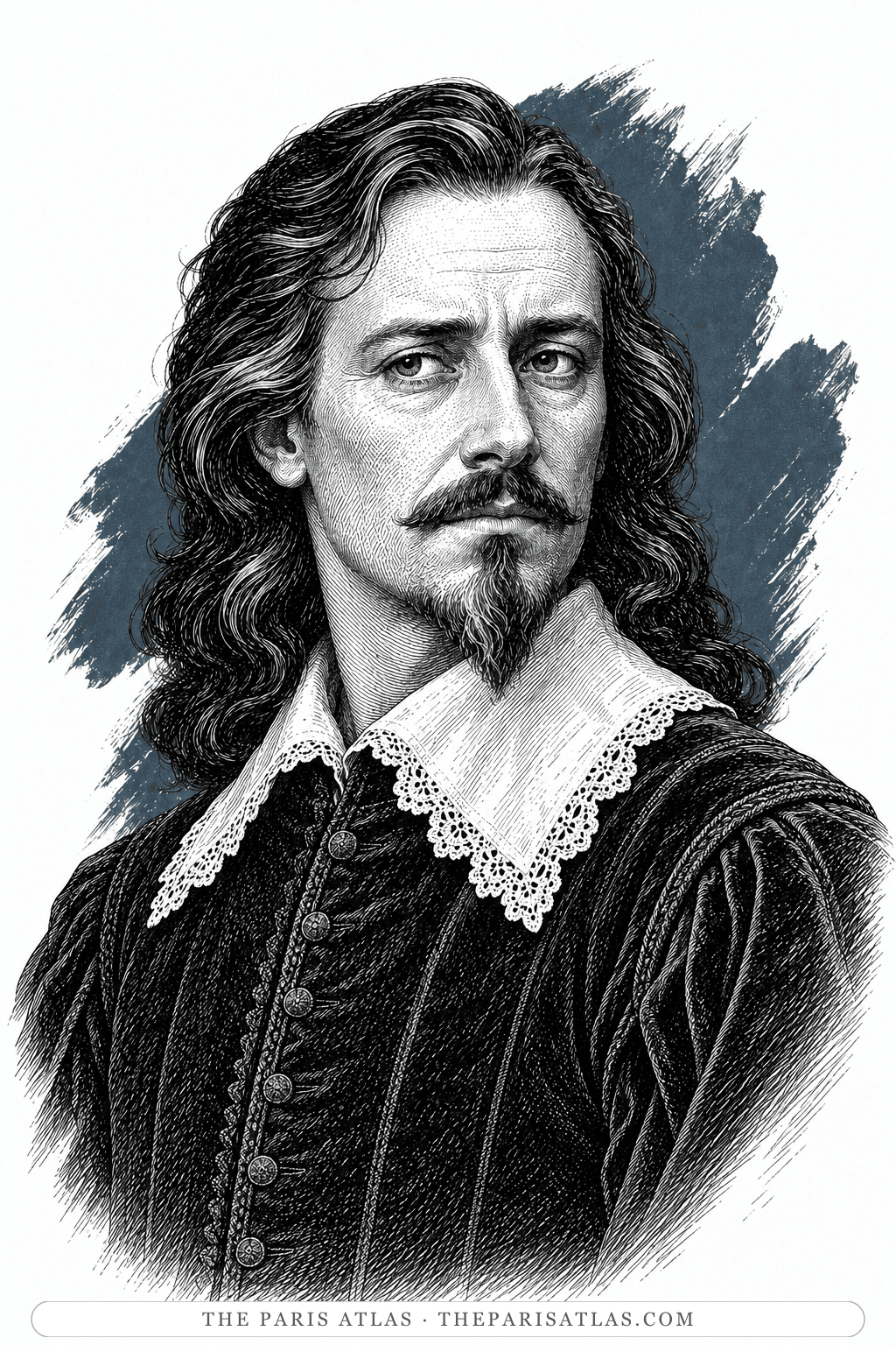 Illustrated portrait of Athos, the Comte de La Fère