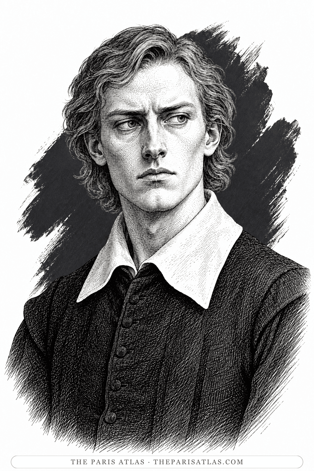 Illustrated portrait of Mordaunt