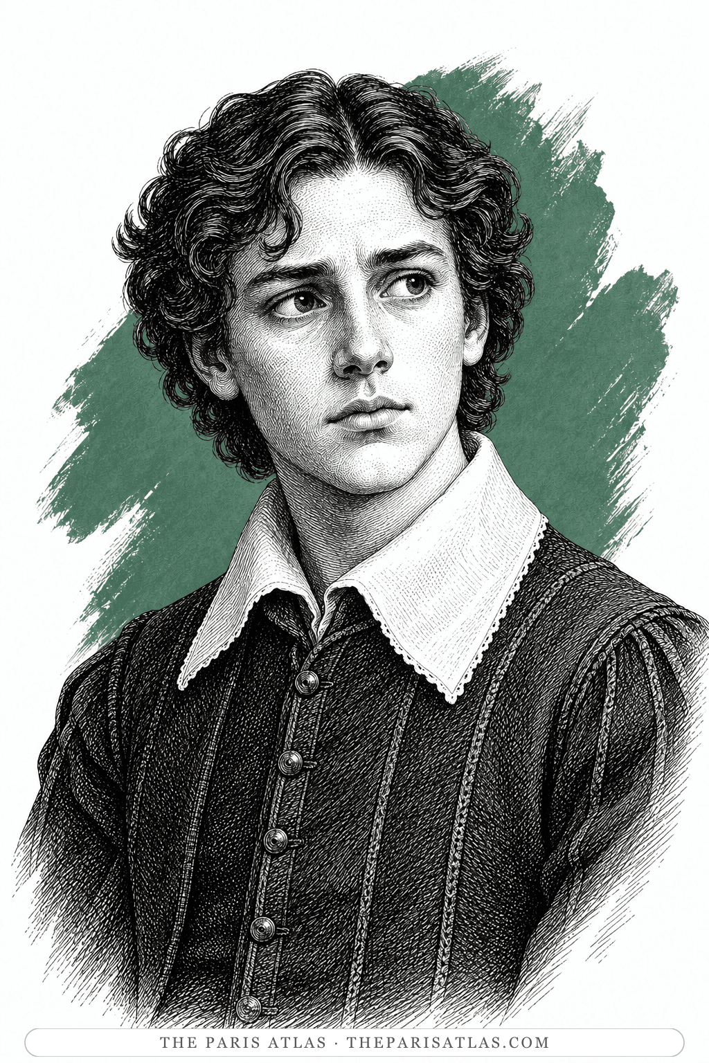 Illustrated portrait of Raoul de Bragelonne